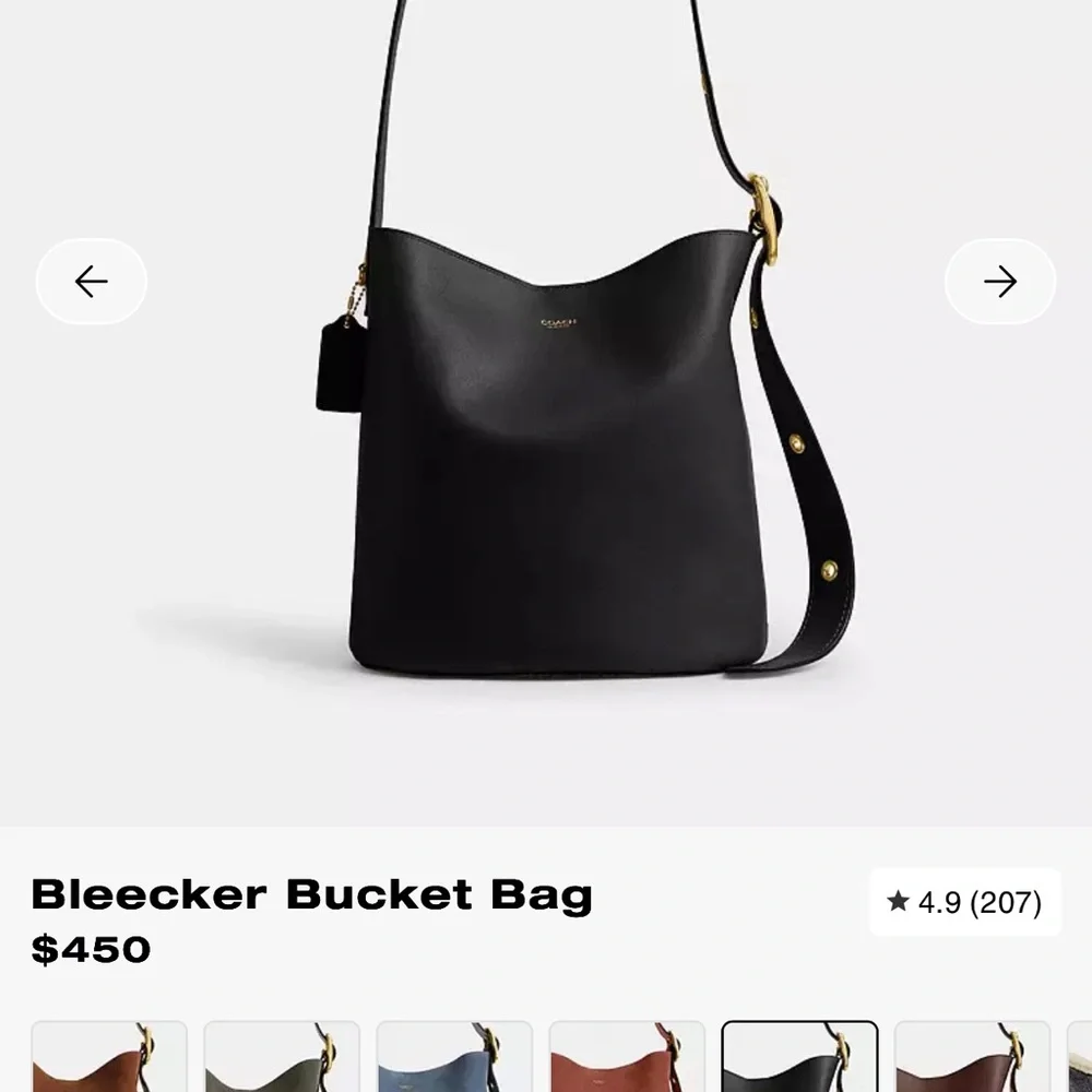 Coach Black Bleeker Bucket Bag - Picture 1 of 10